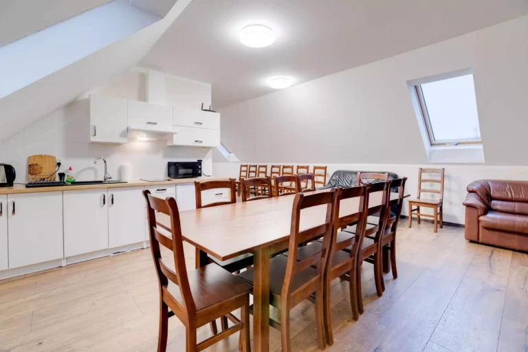 Wnętrze apartamentu z częścią kuchenną